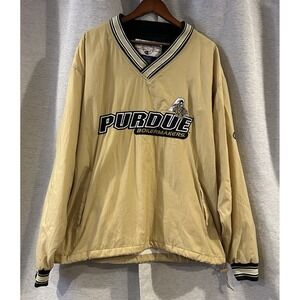 Vtg Champion Purdue Boilermakers Pullover Jacket Windbreaker V Neck NCAA Mens XL